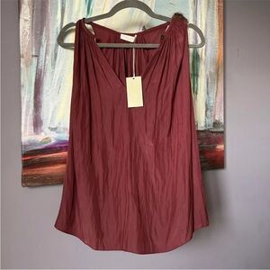 Ramy Brook XXS-XS Burgundy Piper Reversible Sleeveless Halterneck Tank Top💖